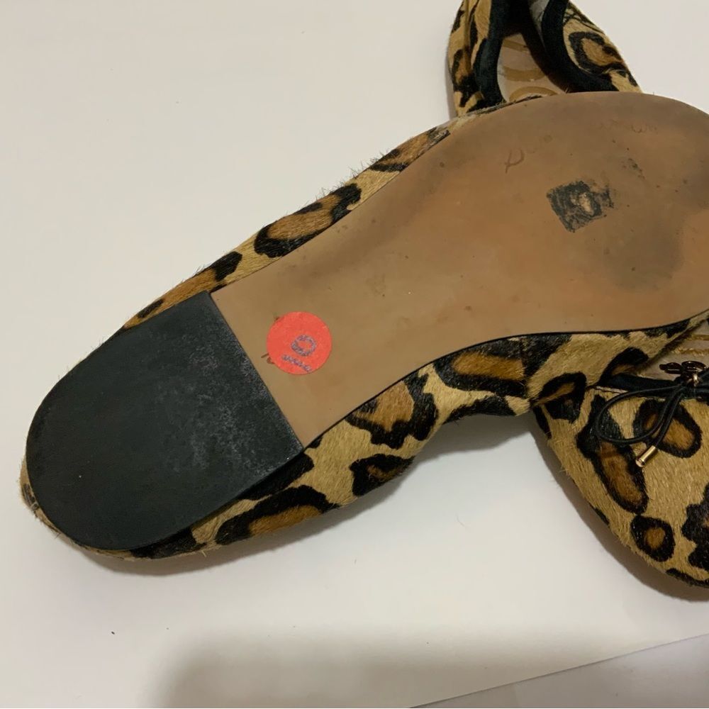 Sam Edelman Felicia Ballet Flat Ballerina Nude Leopard Calf Hair Leather… - Picture 6 of 6